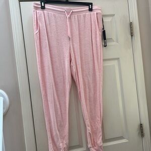 Net joggers with rhinestones.